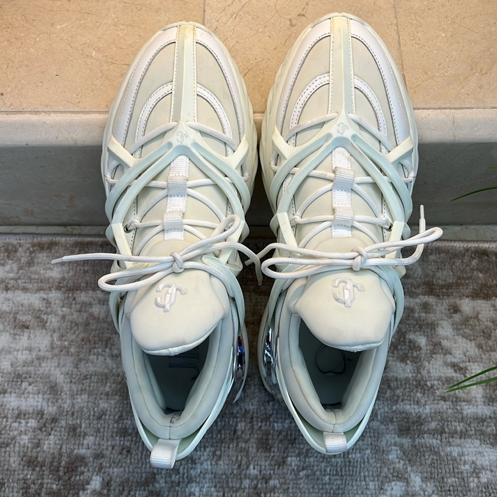 Jimmy Choo White Cream Sneakers